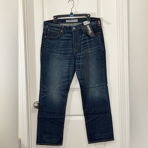 Express Men's Dark Indigo Slim Straight Jeans